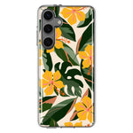 Mundaze - Case for Samsung Galaxy S24 Slim Shockproof Hard Shell Soft TPU Heavy Duty Protective Phone Cover - Vintage Tropical Flowers
