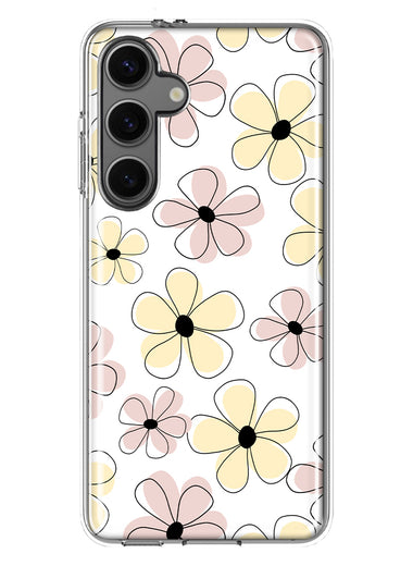 Mundaze - Case for Samsung Galaxy S24 Plus Slim Shockproof Hard Shell Soft TPU Heavy Duty Protective Phone Cover - Summer Vibe Daisy Flowers