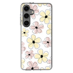 Mundaze - Case for Samsung Galaxy S24 Slim Shockproof Hard Shell Soft TPU Heavy Duty Protective Phone Cover - Summer Vibe Daisy Flowers