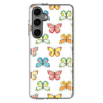 Mundaze - Case for Samsung Galaxy S24 Plus Slim Shockproof Hard Shell Soft TPU Heavy Duty Protective Phone Cover - Colorful Butterflies