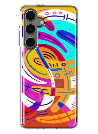 Mundaze - Case for Samsung Galaxy S24 Plus Slim Shockproof Hard Shell Soft TPU Heavy Duty Protective Phone Cover - Vintage Abstract Liquid