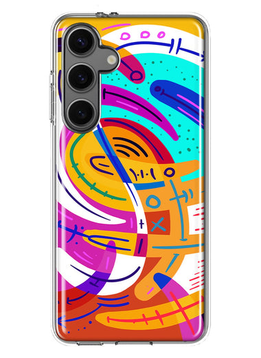 Mundaze - Case for Samsung Galaxy S24 Slim Shockproof Hard Shell Soft TPU Heavy Duty Protective Phone Cover - Vintage Abstract Liquid