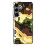 Mundaze - Case for Samsung Galaxy S24 Plus Slim Shockproof Hard Shell Soft TPU Heavy Duty Protective Phone Cover - Green Yellow Camo