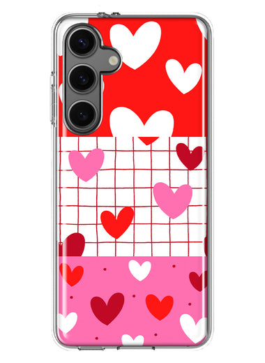 Mundaze - Case for Samsung Galaxy S24 Plus Slim Shockproof Hard Shell Soft TPU Heavy Duty Protective Phone Cover - Cute Valentine Hearts