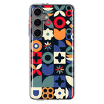 Mundaze - Case for Samsung Galaxy S24 Slim Shockproof Hard Shell Soft TPU Heavy Duty Protective Phone Cover - Vintage Geometric Patterns
