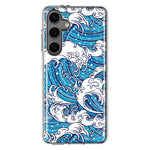 Mundaze - Case for Samsung Galaxy S24 Slim Shockproof Hard Shell Soft TPU Heavy Duty Protective Phone Cover - Japanese Wave