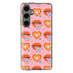 Mundaze - Case for Samsung Galaxy S24 Plus Slim Shockproof Hard Shell Soft TPU Heavy Duty Protective Phone Cover - Retro Groovy Hearts