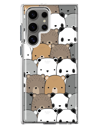 Mundaze - Case for Samsung Galaxy S23 Ultra Slim Shockproof Hard Shell Soft TPU Heavy Duty Protective Phone Cover - Cute Bears