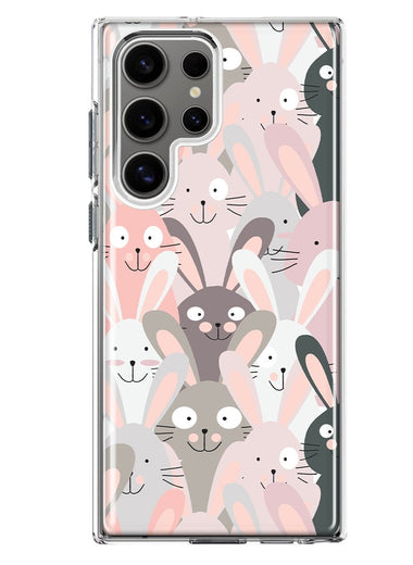 Mundaze - Case for Samsung Galaxy S23 Ultra Slim Shockproof Hard Shell Soft TPU Heavy Duty Protective Phone Cover - Cute Silly Rabbits Bunnies