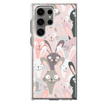 Mundaze - Case for Samsung Galaxy S23 Ultra Slim Shockproof Hard Shell Soft TPU Heavy Duty Protective Phone Cover - Cute Silly Rabbits Bunnies