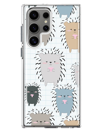 Mundaze - Case for Samsung Galaxy S23 Ultra Slim Shockproof Hard Shell Soft TPU Heavy Duty Protective Phone Cover - Cute Hedgehogs