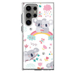Mundaze - Case for Samsung Galaxy S22 Ultra Slim Shockproof Hard Shell Soft TPU Heavy Duty Protective Phone Cover - Cute Rainbow Koalas Flowers Butterflies