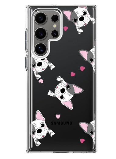 Mundaze - Case for Samsung Galaxy S23 Ultra Slim Shockproof Hard Shell Soft TPU Heavy Duty Protective Phone Cover - Cute Frenchie Bulldog Puppies