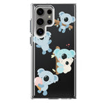 Mundaze - Case for Samsung Galaxy S22 Ultra Slim Shockproof Hard Shell Soft TPU Heavy Duty Protective Phone Cover - Cute Blue Koala Friends Icecream