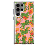 Mundaze - Case for Samsung Galaxy S22 Ultra Slim Shockproof Hard Shell Soft TPU Heavy Duty Protective Phone Cover - Green Leopard
