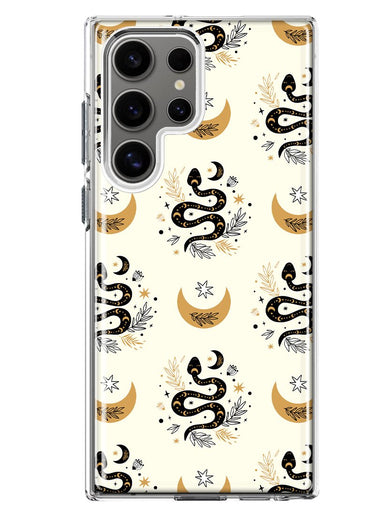 Mundaze - Case for Samsung Galaxy S22 Ultra Slim Shockproof Hard Shell Soft TPU Heavy Duty Protective Phone Cover - Snakes and Moon