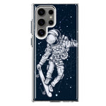 Mundaze - Case for Samsung Galaxy S23 Ultra Slim Shockproof Hard Shell Soft TPU Heavy Duty Protective Phone Cover - Skateboard Astronaut