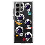 Mundaze - Case for Samsung Galaxy S22 Ultra Slim Shockproof Hard Shell Soft TPU Heavy Duty Protective Phone Cover - Cute Astronauts Moon Earth Rocket