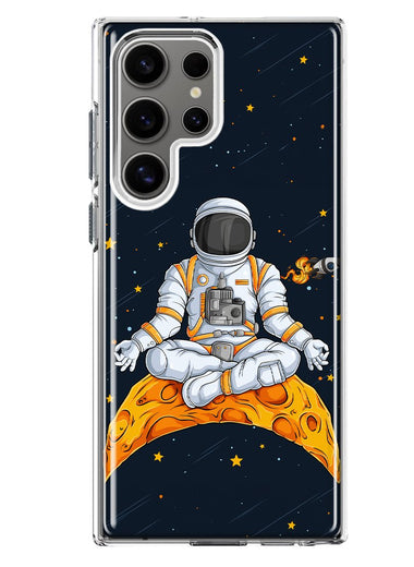 Mundaze - Case for Samsung Galaxy S22 Ultra Slim Shockproof Hard Shell Soft TPU Heavy Duty Protective Phone Cover - Yoga Astronaut