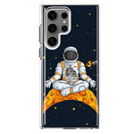 Mundaze - Case for Samsung Galaxy S22 Ultra Slim Shockproof Hard Shell Soft TPU Heavy Duty Protective Phone Cover - Yoga Astronaut