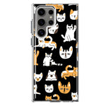 Mundaze - Case for Samsung Galaxy S23 Ultra Slim Shockproof Hard Shell Soft TPU Heavy Duty Protective Phone Cover - Cute Happy Cat Friends