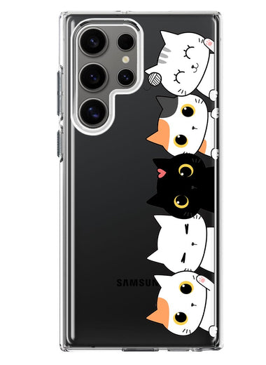 Mundaze - Case for Samsung Galaxy S23 Ultra Slim Shockproof Hard Shell Soft TPU Heavy Duty Protective Phone Cover - Cute Kittens Friends