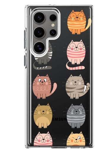 Mundaze - Case for Samsung Galaxy S23 Ultra Slim Shockproof Hard Shell Soft TPU Heavy Duty Protective Phone Cover - Cute Glasses Cats