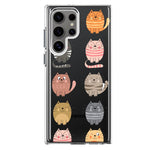 Mundaze - Case for Samsung Galaxy S23 Ultra Slim Shockproof Hard Shell Soft TPU Heavy Duty Protective Phone Cover - Cute Glasses Cats