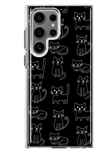 Mundaze - Case for Samsung Galaxy S23 Ultra Slim Shockproof Hard Shell Soft TPU Heavy Duty Protective Phone Cover - Cute Black Cats