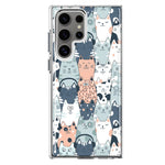 Mundaze - Case for Samsung Galaxy S22 Ultra Slim Shockproof Hard Shell Soft TPU Heavy Duty Protective Phone Cover - Cute Funny Cat Friends