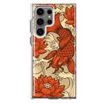 Mundaze - Case for Samsung Galaxy S23 Ultra Slim Shockproof Hard Shell Soft TPU Heavy Duty Protective Phone Cover - Japanese Koi Fish