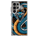 Mundaze - Case for Samsung Galaxy S22 Ultra Slim Shockproof Hard Shell Soft TPU Heavy Duty Protective Phone Cover - Blue Dragon