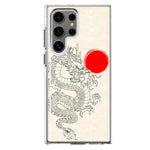 Mundaze - Case for Samsung Galaxy S22 Ultra Slim Shockproof Hard Shell Soft TPU Heavy Duty Protective Phone Cover - Japanese Dragon Wave
