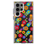 Mundaze - Case for Samsung Galaxy S23 Ultra Slim Shockproof Hard Shell Soft TPU Heavy Duty Protective Phone Cover - Groovy Cute Flowers