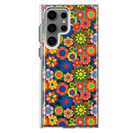 Mundaze - Case for Samsung Galaxy S22 Ultra Slim Shockproof Hard Shell Soft TPU Heavy Duty Protective Phone Cover - Groovy Cute Floral