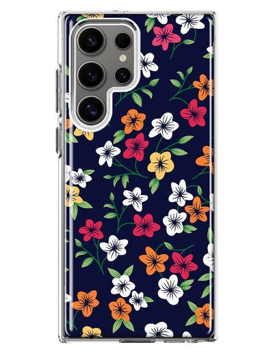 Mundaze - Case for Samsung Galaxy S22 Ultra Slim Shockproof Hard Shell Soft TPU Heavy Duty Protective Phone Cover - Cute Colorful Flowers