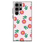 Mundaze - Case for Samsung Galaxy S23 Ultra Slim Shockproof Hard Shell Soft TPU Heavy Duty Protective Phone Cover - Cute Cartoon Flowers