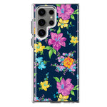 Mundaze - Case for Samsung Galaxy S22 Ultra Slim Shockproof Hard Shell Soft TPU Heavy Duty Protective Phone Cover - Vintage Blossom Flowers