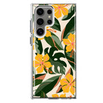 Mundaze - Case for Samsung Galaxy S23 Ultra Slim Shockproof Hard Shell Soft TPU Heavy Duty Protective Phone Cover - Vintage Tropical Flowers