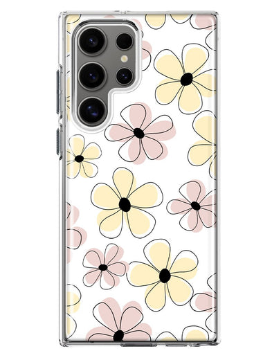 Mundaze - Case for Samsung Galaxy S23 Ultra Slim Shockproof Hard Shell Soft TPU Heavy Duty Protective Phone Cover - Summer Vibe Daisy Flowers