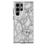 Mundaze - Case for Samsung Galaxy S23 Ultra Slim Shockproof Hard Shell Soft TPU Heavy Duty Protective Phone Cover - Abstract Line Art Pattern