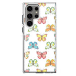 Mundaze - Case for Samsung Galaxy S22 Ultra Slim Shockproof Hard Shell Soft TPU Heavy Duty Protective Phone Cover - Colorful Butterflies