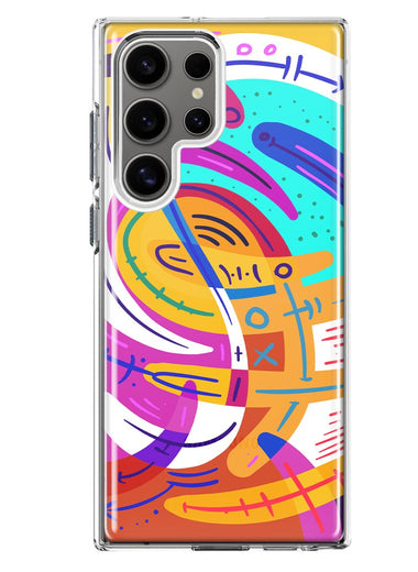 Mundaze - Case for Samsung Galaxy S23 Ultra Slim Shockproof Hard Shell Soft TPU Heavy Duty Protective Phone Cover - Vintage Abstract Liquid