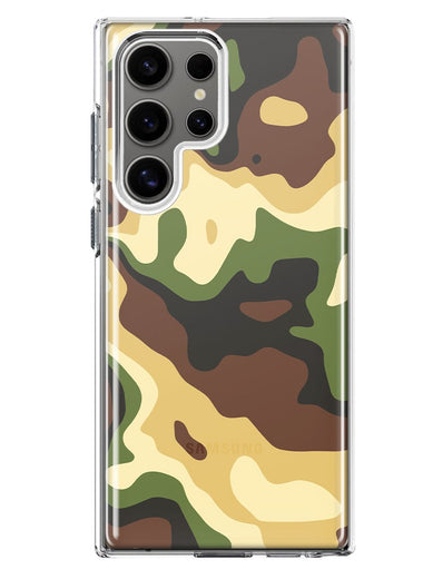 Mundaze - Case for Samsung Galaxy S23 Ultra Slim Shockproof Hard Shell Soft TPU Heavy Duty Protective Phone Cover - Green Yellow Camo