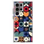 Mundaze - Case for Samsung Galaxy S22 Ultra Slim Shockproof Hard Shell Soft TPU Heavy Duty Protective Phone Cover - Vintage Geometric Patterns