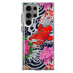 Mundaze - Case for Samsung Galaxy S22 Ultra Slim Shockproof Hard Shell Soft TPU Heavy Duty Protective Phone Cover - Japanese Koi Fish Tattoo