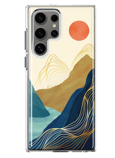 Mundaze - Case for Samsung Galaxy S23 Ultra Slim Shockproof Hard Shell Soft TPU Heavy Duty Protective Phone Cover - Vintage Landscape Art