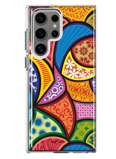 Mundaze - Case for Samsung Galaxy S23 Ultra Slim Shockproof Hard Shell Soft TPU Heavy Duty Protective Phone Cover - Abstract Citrus Pattern