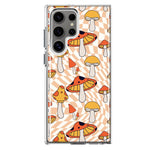 Mundaze - Case for Samsung Galaxy S22 Ultra Slim Shockproof Hard Shell Soft TPU Heavy Duty Protective Phone Cover - Retro groovy Mushrooms