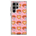 Mundaze - Case for Samsung Galaxy S22 Ultra Slim Shockproof Hard Shell Soft TPU Heavy Duty Protective Phone Cover - Retro Groovy Hearts